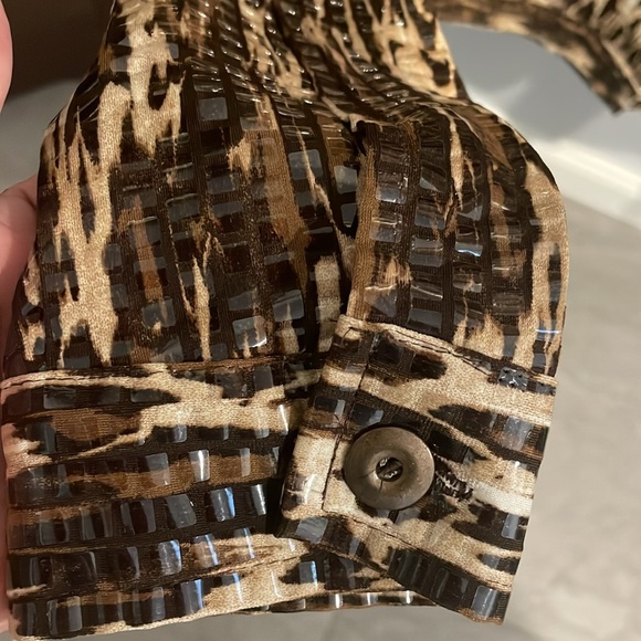 Brown/beige print PL short waisted jacket excellent condition - Picture 3 of 7